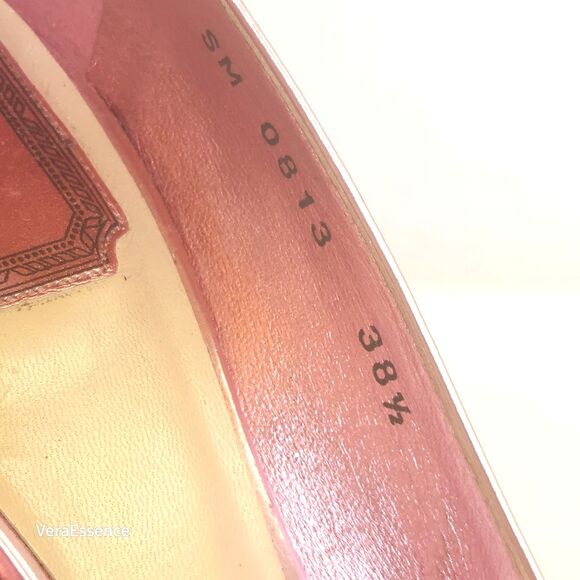 Christian Dior Women Heel Pumps Leather Shoes 9 39 Metallic Pink WSRP $859 - Picture 4 of 16
